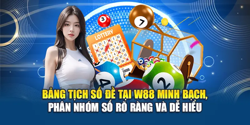 Bảng tịch số đề tại W88 minh bạch, phân nhóm số rõ ràng và dễ hiểu