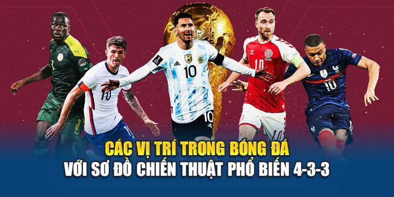 Các vị trí trong bóng đá với sơ đồ chiến thuật phổ biến 4-3-3